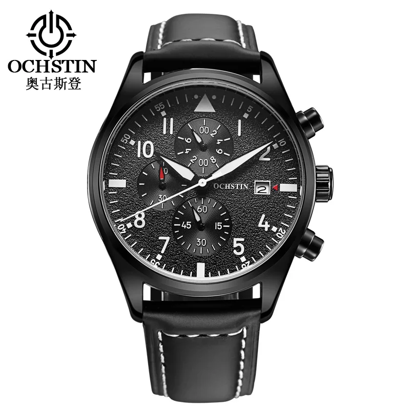 Men's Watches Luxury Brand Chronograph Multi-function Sports Genuine Leather Quartz Wristwatch Genterman Clock Relogio Masculino
Men's Watches Luxury Brand Chronograph Multi-function Sports Genuine Leather Quartz Wristwatch Genterman Clock Relogio Masculino