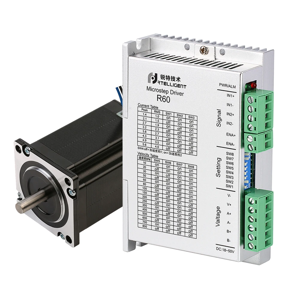 Rtelligent 2pc NT60 and 6Set Nema 23 Stepper Motor 2N.M 57 Motor with Stepper Driver for CNC Kit Engraving Milling Machine
Rtelligent 2pc NT60 and 6Set Nema 23 Stepper Motor 2N.M 57 Motor with Stepper Driver for CNC Kit Engraving Milling Machine