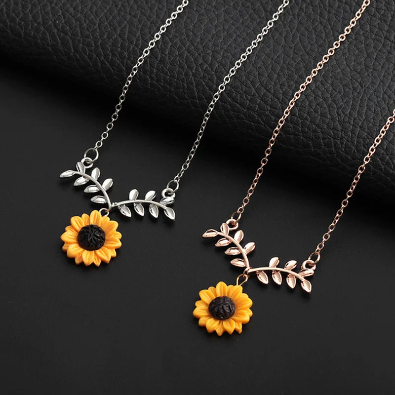 Fashion Jewelry Daily Hook Personality Gift Chain Sunflower 0inch 6g Women Pendant Necklace Banquet Dating 5cm Party LL YUN | Украшения и
