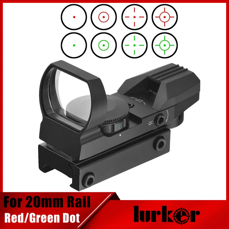 KINSTTA Tactical Holographic 4 Reticle Red Green Dot Sight Scope With Mount For RifleAirsoft 20mm Rail Hunting CS Battle
KINSTTA Tactical Holographic 4 Reticle Red Green Dot Sight Scope With Mount For RifleAirsoft 20mm Rail Hunting CS Battle