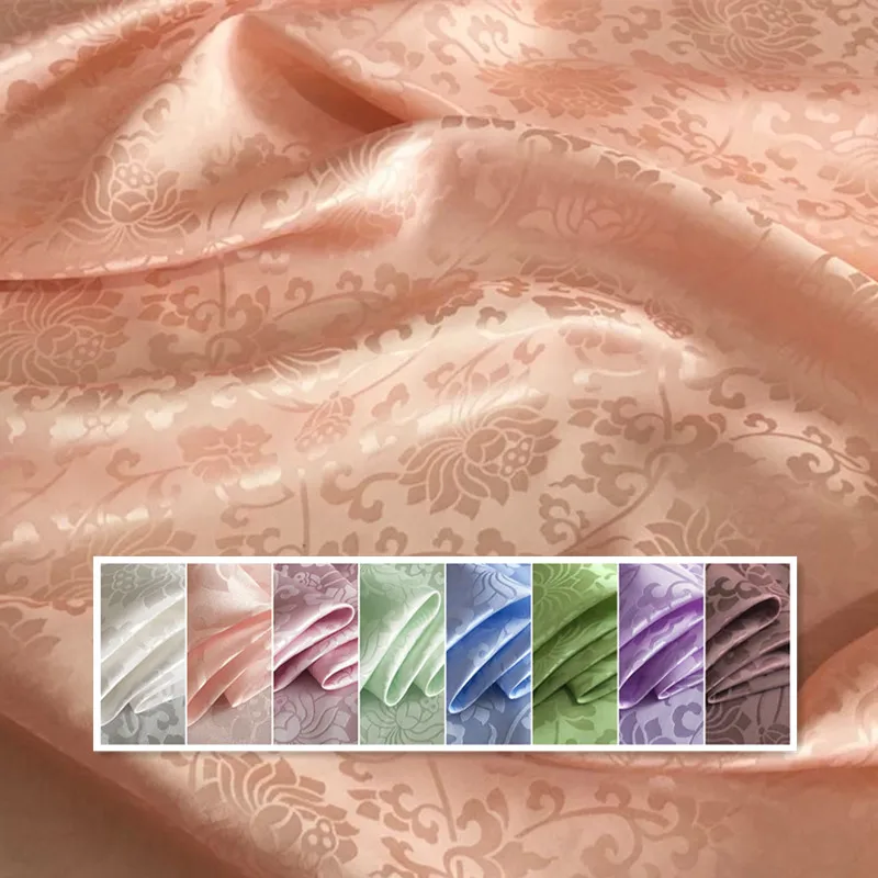 Crepe Silk Charmeuse Fabric Vintage Lotus Floral Evening Gown Material 100cm*114cm
Crepe Silk Charmeuse Fabric Vintage Lotus Floral Evening Gown Material 100cm*114cm