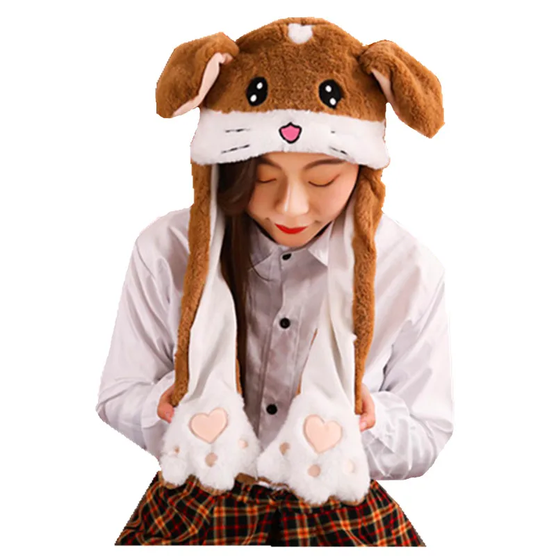 Moved Brown Vole white Cartoon Animal Plush Dynamic Hat Children's Winter Warm Cap Combined Scarf and Glove
Moved Brown Vole white Cartoon Animal Plush Dynamic Hat Children's Winter Warm Cap Combined Scarf and Glove