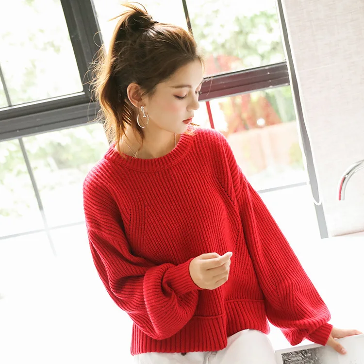 2019 Autumn Clothing Pattern One Thousand Night Heat With Easy Lantern Sleeve Knitting Unlined Upper Garment Loose Sweater
2019 Autumn Clothing Pattern One Thousand Night Heat With Easy Lantern Sleeve Knitting Unlined Upper Garment Loose Sweater