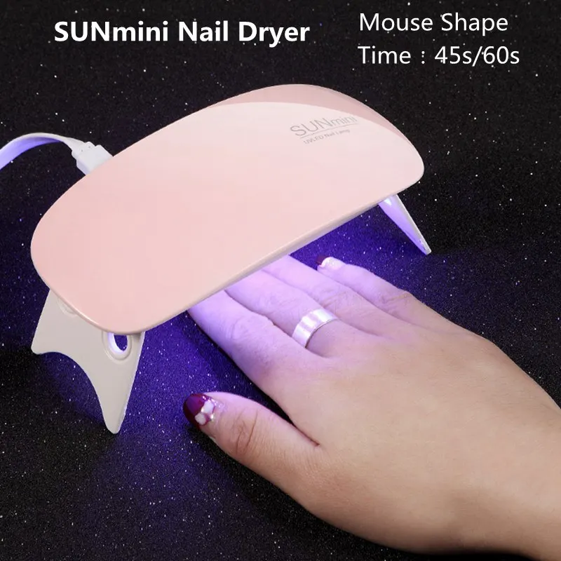 SUNmini УФ светодиодная лампа для ногтей Dyer Гель лак быстросохнущая машинка
