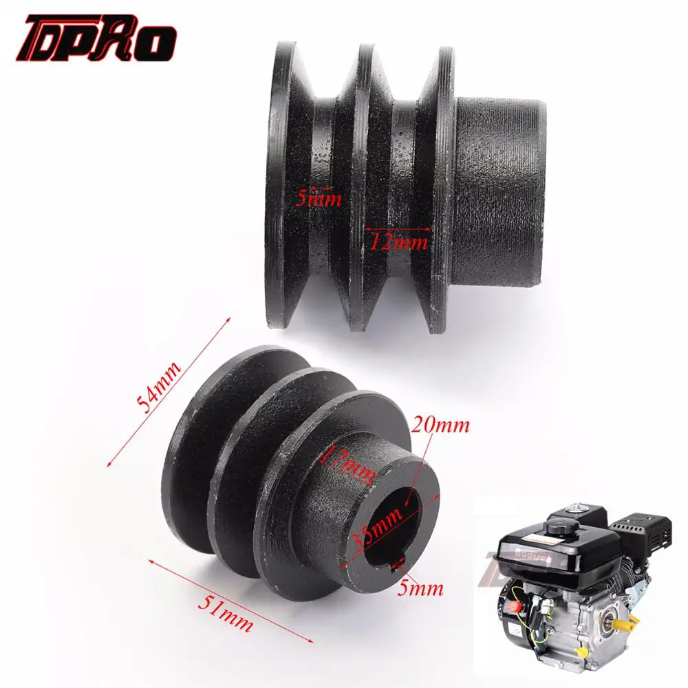 TDPRO 35 мм OD 20 ID V ременной шкив с отверстием отверстия для Honda 168F 170F GX110 GX120 GX160 GX200 7HP ATV