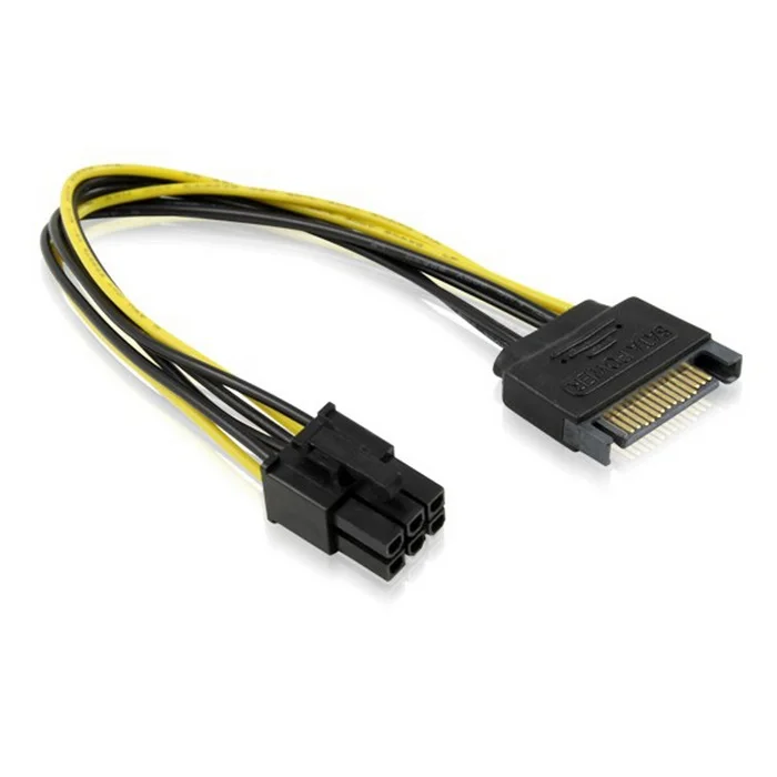 SATA 15-контактный штекер M к PCI-e pcie pci-Express pci express 6-контактная гнездовая видеокарта