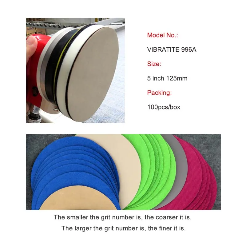 100pcs 5 Inch 125mm Waterproof Sanding Discs Hook & Loop Silicon Carbide Sandpaper 80/120/220/320/400/600/1200 Grits 
100pcs 5 Inch 125mm Waterproof Sanding Discs Hook & Loop Silicon Carbide Sandpaper 80/120/220/320/400/600/1200 Grits