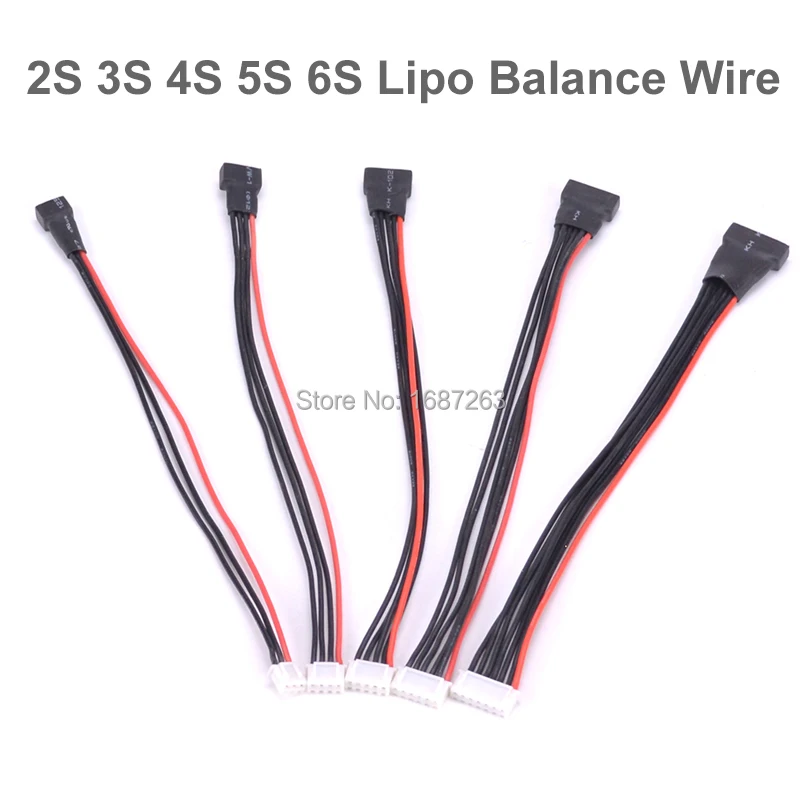 5 шт./лот Φ 2S 3S JST XH 6S Lipo Balance удлинитель зарядный кабель шнур 20 см 22AWG для зарядного