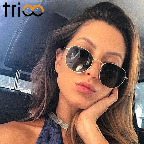 Женские солнцезащитные очки TRIOO, маленькие квадратные очки унисекс в золотистой оправе с зеркальными цветными линзами
Женские солнцезащитные очки TRIOO, маленькие квадратные очки унисекс в золотистой оправе с зеркальными цветными линзами