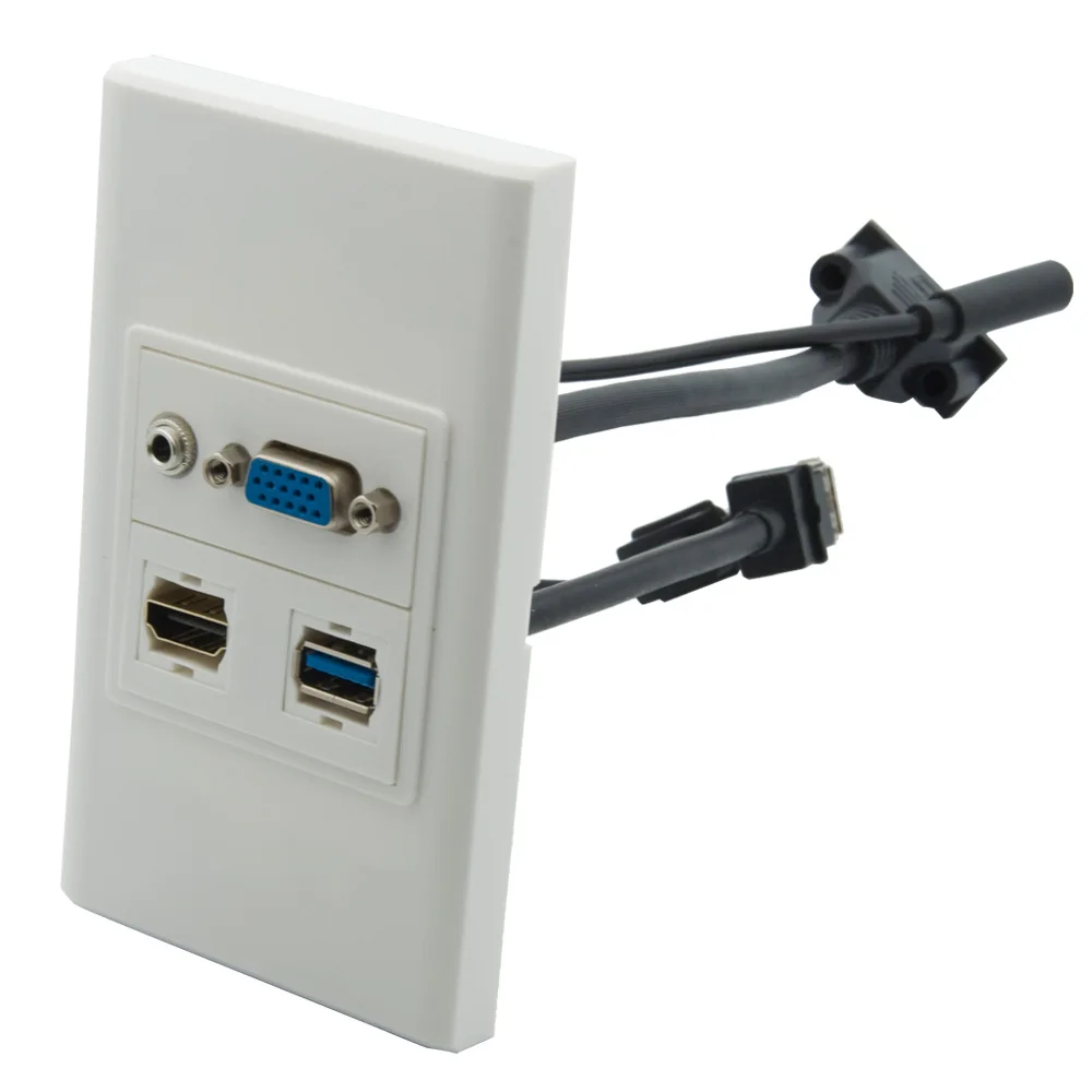 1 комплект без винта VGA 3 5 мм стерео аудио USB 0 HDMI плоский короткий кабель стиль