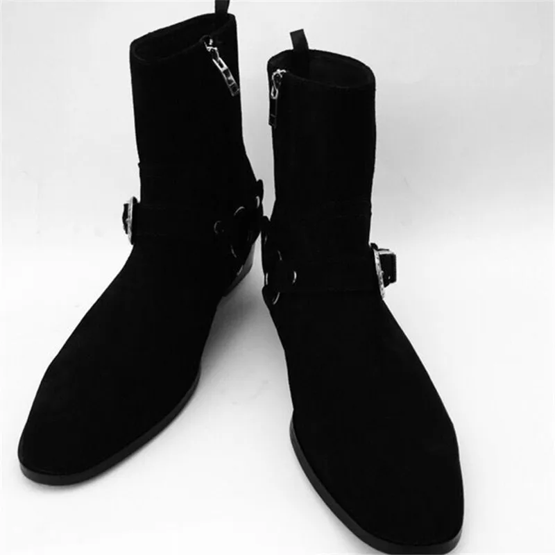 Harness ring buckle iron black fashion wedding mid boots banquet wedge fashion motorcycle knight male boots
Harness ring buckle iron black fashion wedding mid boots banquet wedge fashion motorcycle knight male boots