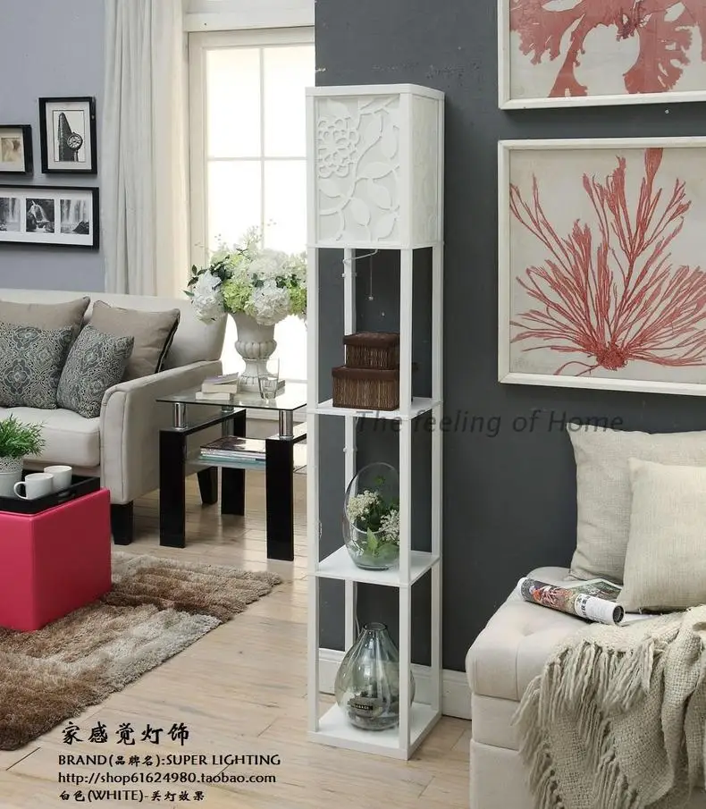 Contracted and contemporary Chinese style living room floor lamp in the bedroom shelf originality
Contracted and contemporary Chinese style living room floor lamp in the bedroom shelf originality