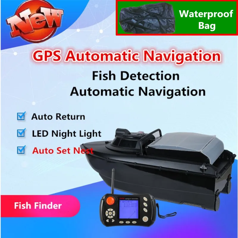Smart GPS Positioning Navigation Nesting Boat 2CG Auto Feed Fish Finder Sonar Remote Control RC Bait Boat With 20A Battery Bag
Smart GPS Positioning Navigation Nesting Boat 2CG Auto Feed Fish Finder Sonar Remote Control RC Bait Boat With 20A Battery Bag