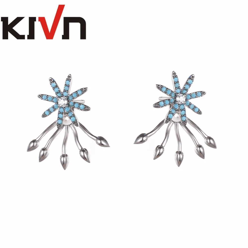 KIVN модные ювелирные изделия Pave CZ кубический цирконий Свадебные Серьги Ушные куртки для женщин
KIVN модные ювелирные изделия Pave CZ кубический цирконий Свадебные Серьги Ушные куртки для женщин