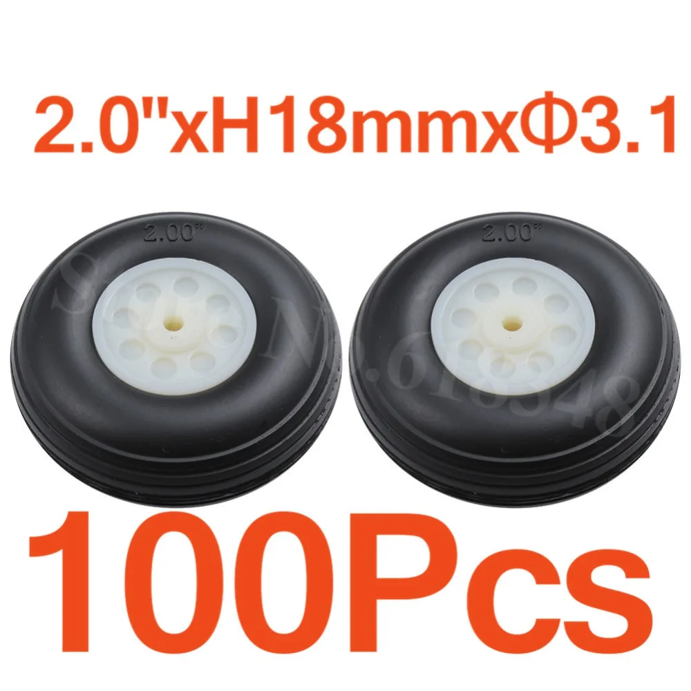 100pcs /Lot 2.0" inch 50mm Rubber Tail Wheel Nylon Hub Thickness:18mm Axle hole: 3.1mm RC Airplane Parts Remote Control
100pcs /Lot 2.0" inch 50mm Rubber Tail Wheel Nylon Hub Thickness:18mm Axle hole: 3.1mm RC Airplane Parts Remote Control