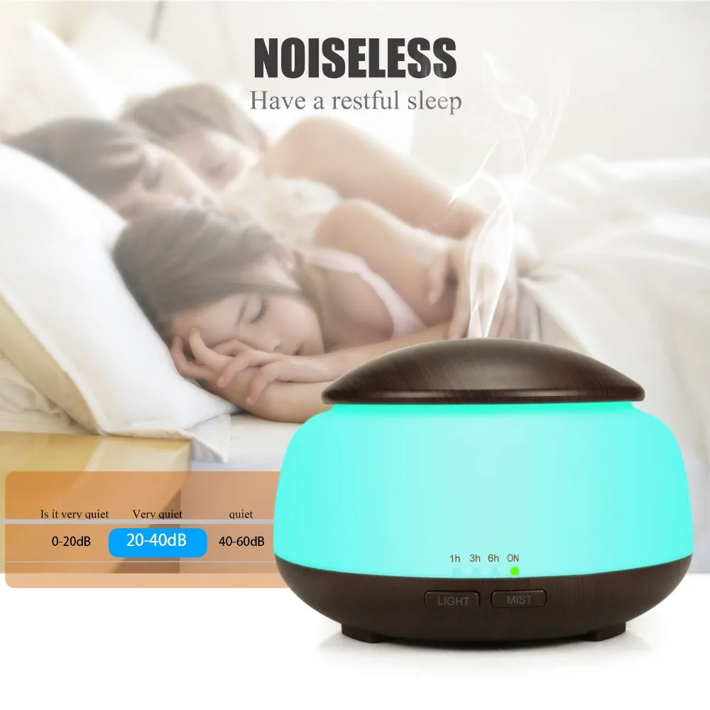 

THANKSHARE Aroma Diffuser Air Humidifiers Aroma Lamp Aromatherapy Diffuser Mist Maker 7 LED Light Changing 300ml For Home Office