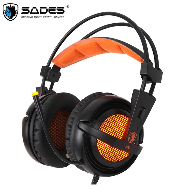 Оригинальные Sades A6 Игровые наушники шлем 7 1 Surround Sound стерео USB игровая гарнитура с