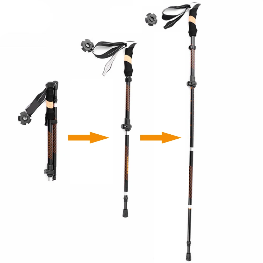 4 Sections Carbon Fiber Steel Alpenstock Adjustable Walking Climbing Folding Walking Sticks Ultra-light
4 Sections Carbon Fiber Steel Alpenstock Adjustable Walking Climbing Folding Walking Sticks Ultra-light