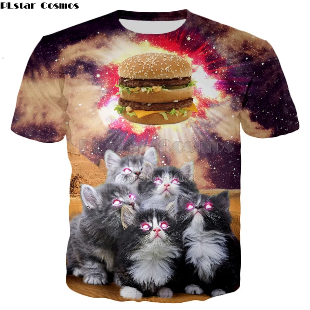 PLstar Cosmos 2018 summer New style Fashion 3d T-shirt Worship the Burger Animal cat Print Men's Women's Casual Cool t shirt
PLstar Cosmos 2018 summer New style Fashion 3d T-shirt Worship the Burger Animal cat Print Men's Women's Casual Cool t shirt