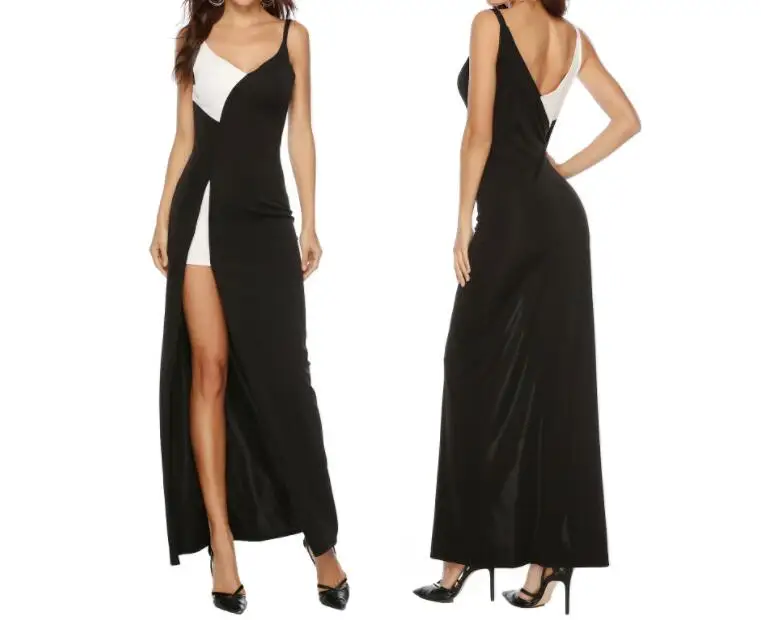 Patchwork Maxi Dress High Split Sexy Dresses Women Sleeveless Spaghetti Strap Long Patry Dress Backless Christmas vestidos
Patchwork Maxi Dress High Split Sexy Dresses Women Sleeveless Spaghetti Strap Long Patry Dress Backless Christmas vestidos