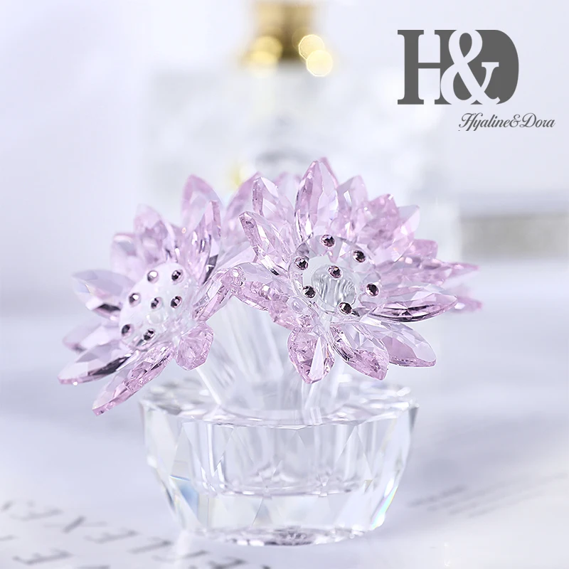 H&D Gift For Mother 2.6'' Crystal Lotus Flower Figurine Glass Fengshui Ornaments Paperweight with Gift Box Home Table Decoration
H&D Gift For Mother 2.6'' Crystal Lotus Flower Figurine Glass Fengshui Ornaments Paperweight with Gift Box Home Table Decoration