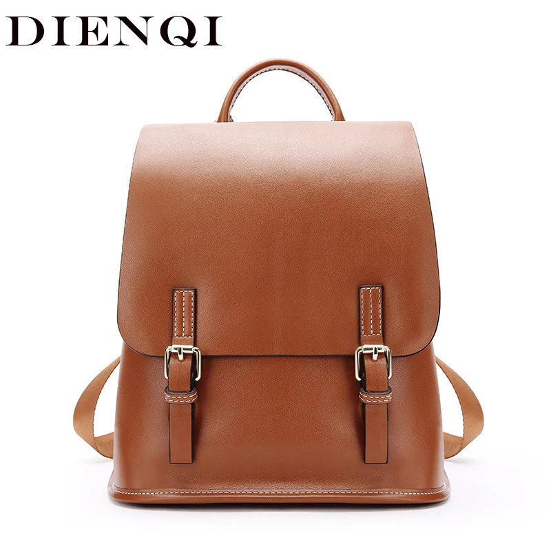 DIENQI 2020 New Arrival Vintage Genuine Leather Women Backpacks Bagpack Big Capacity School Backpack for Teenage Girls sac a dos
DIENQI 2020 New Arrival Vintage Genuine Leather Women Backpacks Bagpack Big Capacity School Backpack for Teenage Girls sac a dos