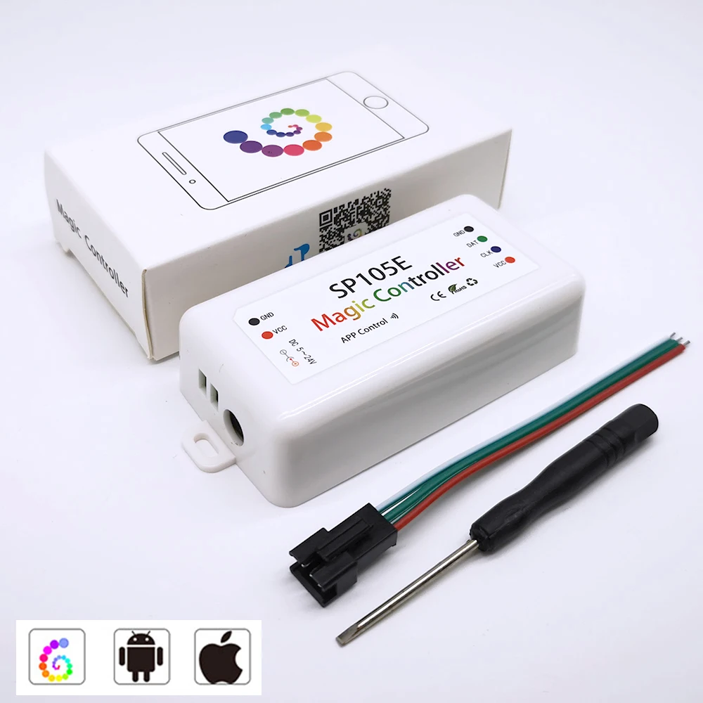 Беспроводной Bluetooth контроллер SP105E Magic Dream для светодиодной ленты 5 В ~ 24