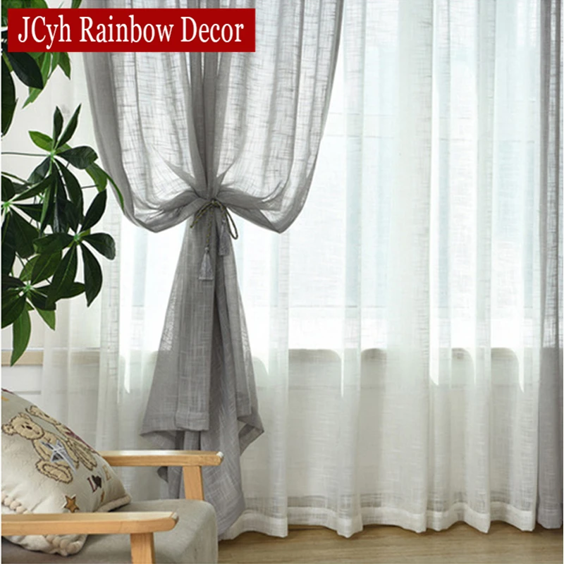 Pastoral Solid Color Linen Sheer Tulle Curtains For Living Room Bedroom Curtains For Window Modern Voile Curtains Fabric Cortina
Pastoral Solid Color Linen Sheer Tulle Curtains For Living Room Bedroom Curtains For Window Modern Voile Curtains Fabric Cortina