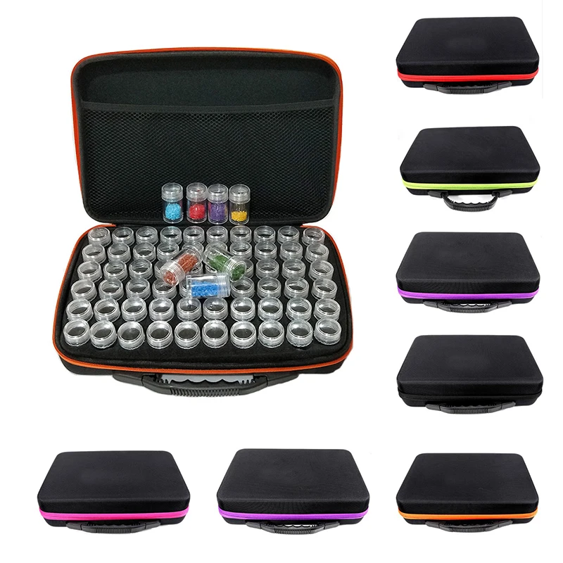 60 Bottles Diamond Container Painting Box Tool Storage Box Holder Hand Bag Carry Case Drill Storage Hand bag Zipper Design
60 Bottles Diamond Container Painting Box Tool Storage Box Holder Hand Bag Carry Case Drill Storage Hand bag Zipper Design
