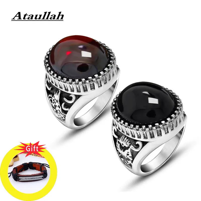 Ataullah Red Black Natural Semistone Stone Ring Setting Tibetan Silver Finger Rings Vintage Jewelry for Man Women Gift RW042
Ataullah Red Black Natural Semistone Stone Ring Setting Tibetan Silver Finger Rings Vintage Jewelry for Man Women Gift RW042