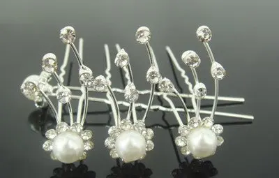 20PCS Wedding Bridal Crystal & White Pearl Flower Hair Pins Free Shipping
20PCS Wedding Bridal Crystal & White Pearl Flower Hair Pins Free Shipping