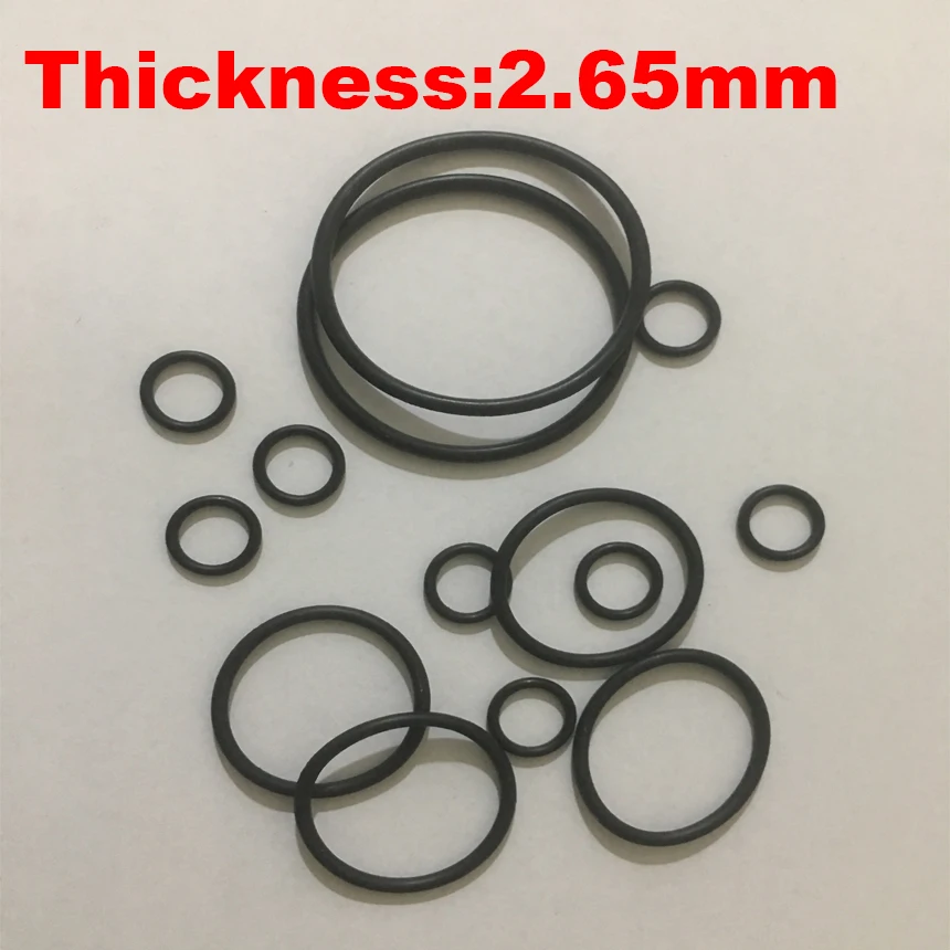 

600pcs 7.5x2.65 7.5*2.65 7.6x2.65 7.6*2.65 ID*Thickness Black NBR Nitrile Chemigum Rubber O-Ring Washer Oil Seal O Ring Gasket