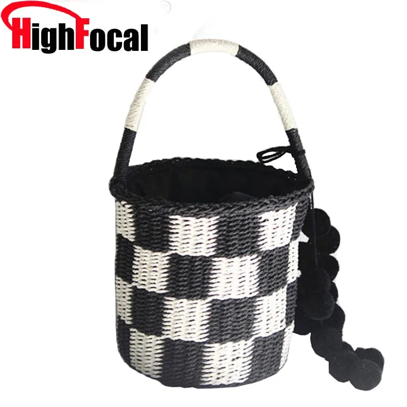 HIGHFOCAL Summer Straw Bucket Hand bag For Women 2019 Rattan Paper Woven Lady Holiday Travel Beach Basket Bag Drop Shipping
HIGHFOCAL Summer Straw Bucket Hand bag For Women 2019 Rattan Paper Woven Lady Holiday Travel Beach Basket Bag Drop Shipping
