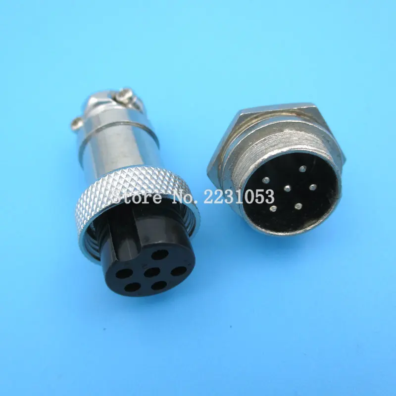 2 Sets/Lot GX16 6 Pins Male & Female Diameter 16mm Wire Panel Connector GX16-6 Circular Connector Aviation Socket Plug
2 Sets/Lot GX16 6 Pins Male & Female Diameter 16mm Wire Panel Connector GX16-6 Circular Connector Aviation Socket Plug
