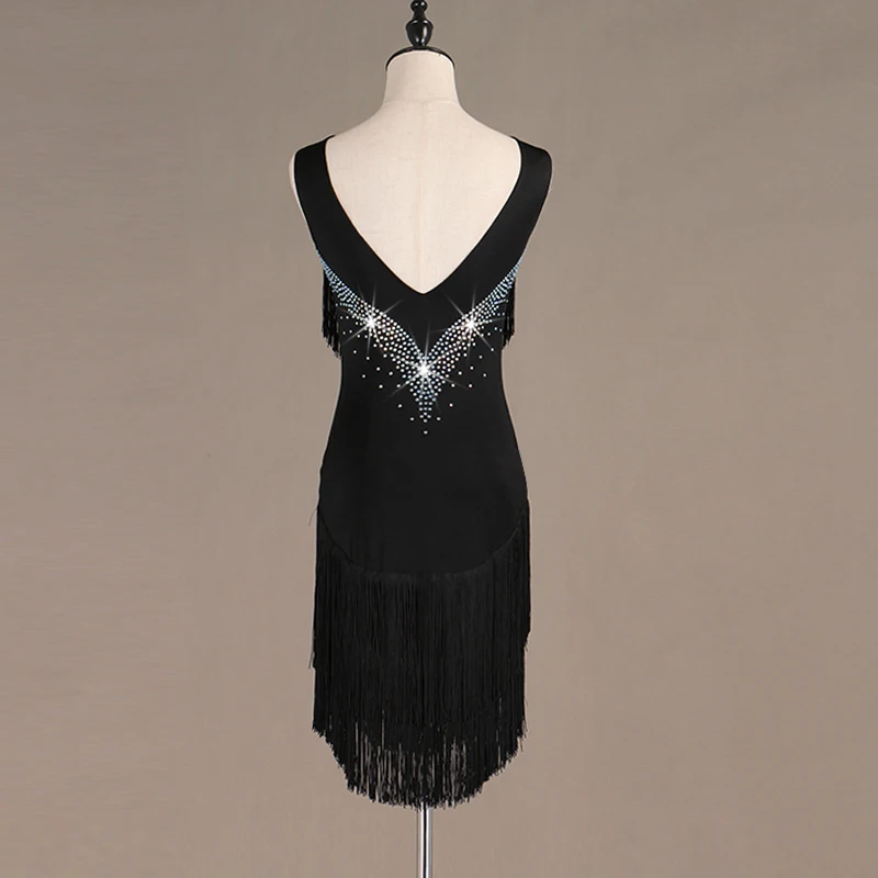 Fringe Dance Dresses Latin Dress Women Salsa Wear Costumes Customize D0561 Tassels Rhinestones 2 Choices | Тематическая одежда и