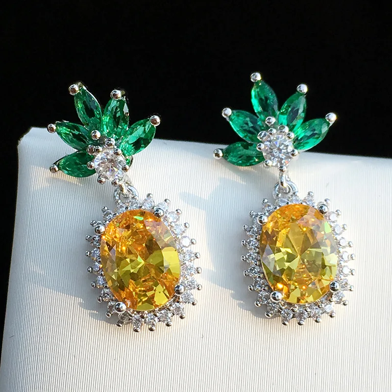 choucong Fashion pineapple shape Drop earring AAAAA zircon 925 Sterling silver Wedding Dangle Earrings for women Party jewelry
choucong Fashion pineapple shape Drop earring AAAAA zircon 925 Sterling silver Wedding Dangle Earrings for women Party jewelry