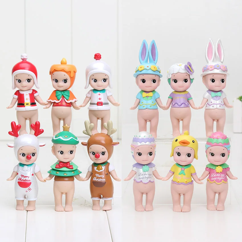 12 шт./лот 8 см Sonny Angel Пасхальная Рождественская серия ПВХ фигурки модели игрушек