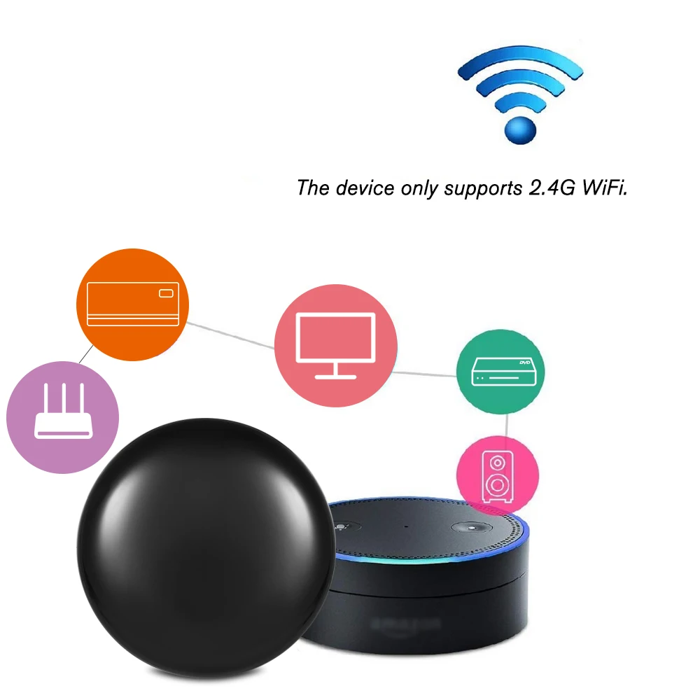 ИК-пульт дистанционного управления Wi-Fi (2,4 ГГц), инфракрасный пульт дистанционного управления для умного дома, для кондиционера, ТВ, приложен...
ИК-пульт дистанционного управления Wi-Fi (2,4 ГГц), инфракрасный пульт дистанционного управления для умного дома, для кондиционера, ТВ, приложен...