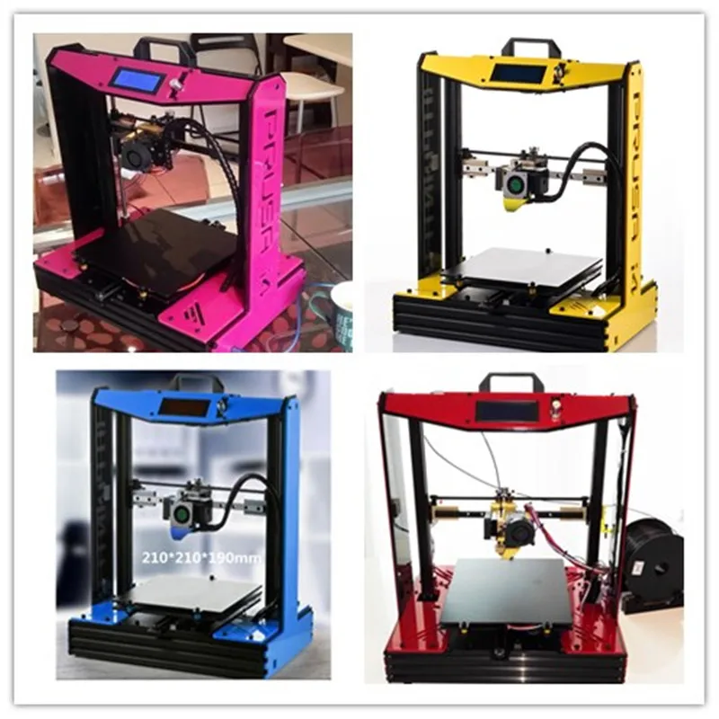 Высокая точность полу собран impresora 3D принтеры Reprap алюминиевая рама большой