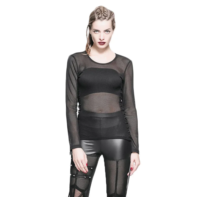 Gothic Men Women Black Mesh T-shirt Punk Net Long Sleeve Tops Transparent T Shirt Autumn Style Plue Size XXL Top TT035
Gothic Men Women Black Mesh T-shirt Punk Net Long Sleeve Tops Transparent T Shirt Autumn Style Plue Size XXL Top TT035