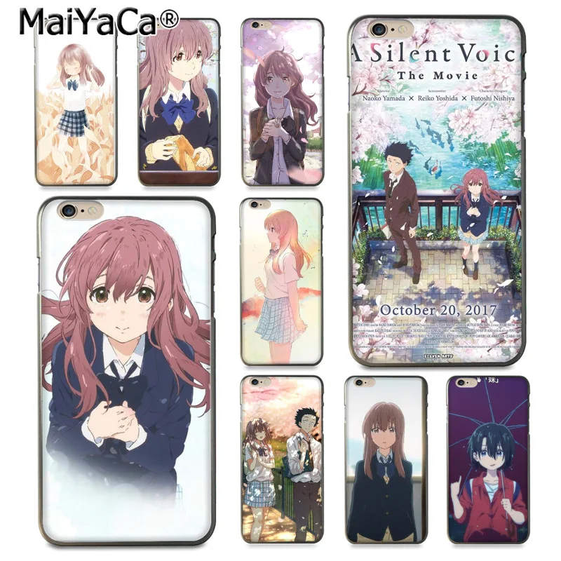 Ультратонкий чехол MaiYaCa A Silent Voice Anime для iPhone 8 7 6 6S Plus X 10 5 5S SE 5C|Чехлы-накладки| |