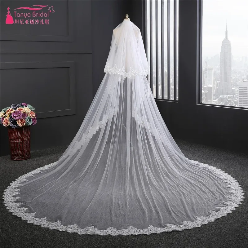 Chapel Wedding Veil 3.5 Meters Two Layers White Ivory Wedding Accessories Bridal Veil With Comb veu de noiva HL16
Chapel Wedding Veil 3.5 Meters Two Layers White Ivory Wedding Accessories Bridal Veil With Comb veu de noiva HL16