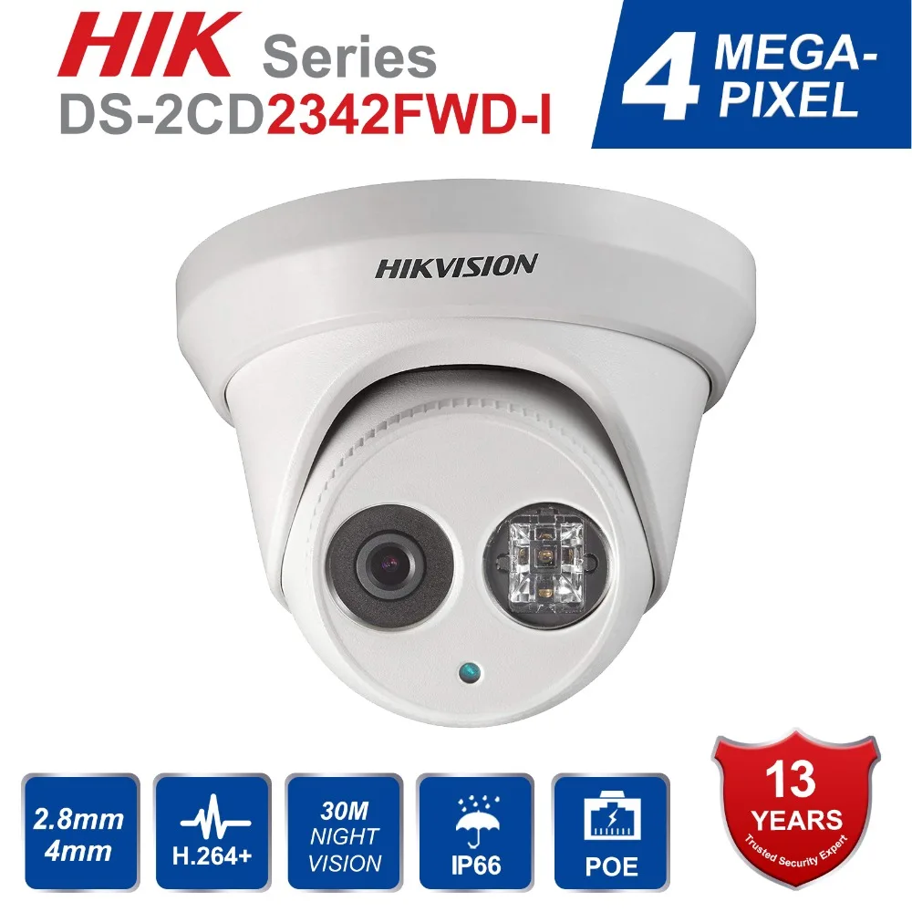 Hik английская ip камера DS 2CD2343G0 I 4 МП WDR EXIR купольная PoE для наружного использования