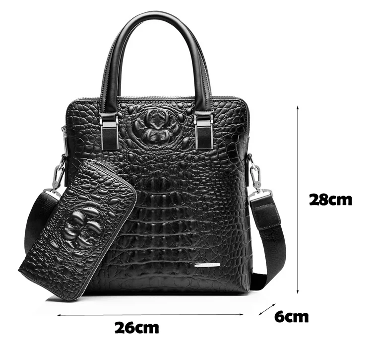 New Luxury Alligator Men's Handbags 100% Cow Genuine Leather Male Shoulder Bag Real Leather Crossbody Bag Messenger Bag 2 Pcs
New Luxury Alligator Men's Handbags 100% Cow Genuine Leather Male Shoulder Bag Real Leather Crossbody Bag Messenger Bag 2 Pcs