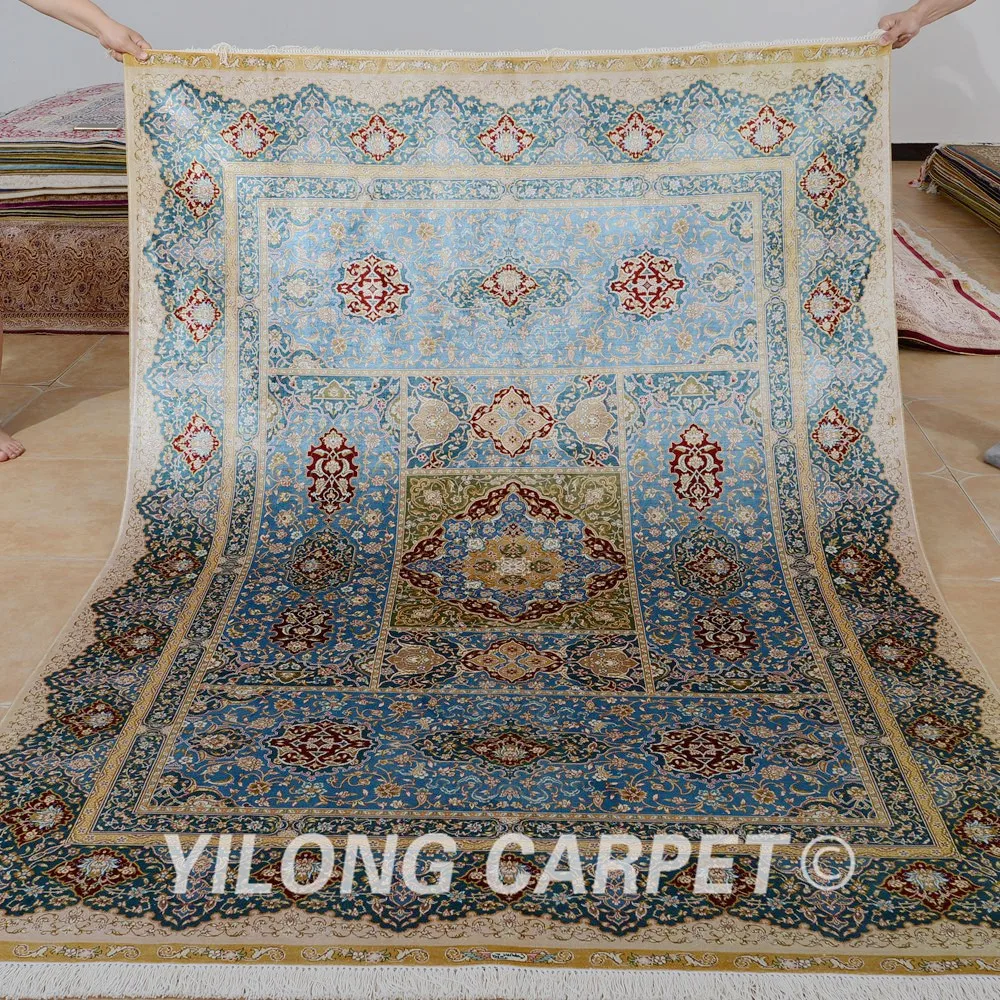 Турецкие шелковые коврики Yilong 5,5 'x 8' прямоугольный Шелковый Восточный коврик ручной работы (0210)
Турецкие шелковые коврики Yilong 5,5 'x 8' прямоугольный Шелковый Восточный коврик ручной работы (0210)