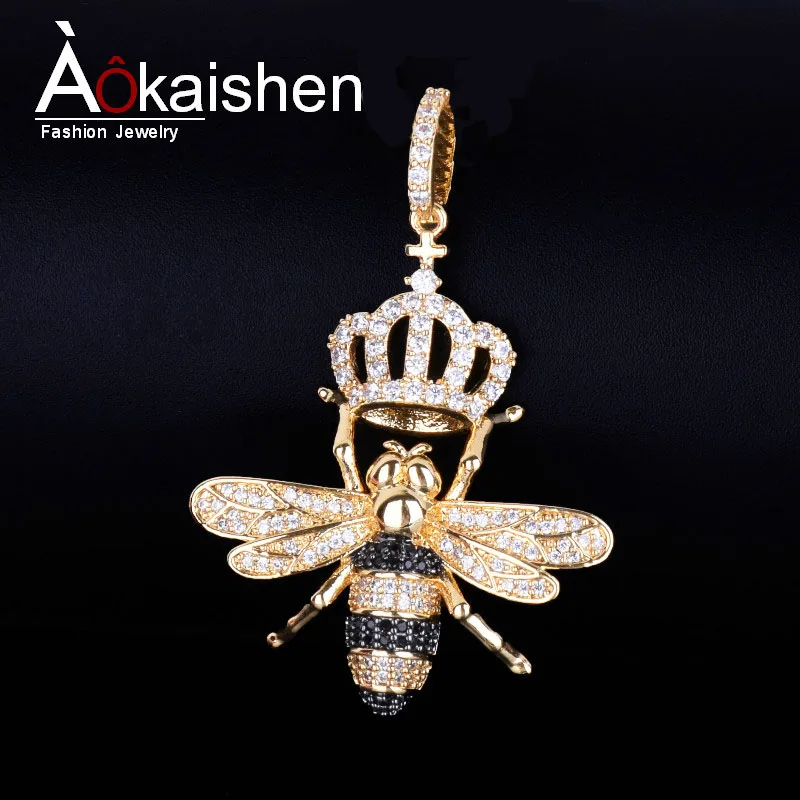 Animal Bee shape Necklace & Pendant with Tennis Chain Gold Color Bling Cubic Zircon Men Hip hop Jewelry
Animal Bee shape Necklace & Pendant with Tennis Chain Gold Color Bling Cubic Zircon Men Hip hop Jewelry