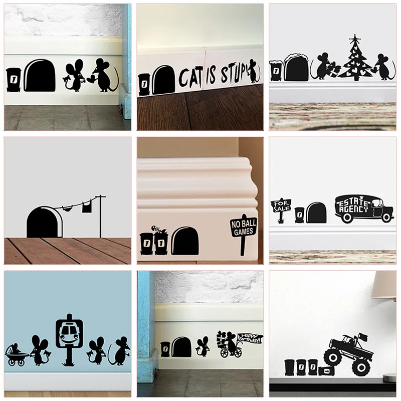 Funny 3D Mouse Hole Wall Stickers Kids Room Kitchen Bedroom Home Decoration Vinyl Wall Decal Diy Cartoon Rat Animal Mural Art
Funny 3D Mouse Hole Wall Stickers Kids Room Kitchen Bedroom Home Decoration Vinyl Wall Decal Diy Cartoon Rat Animal Mural Art