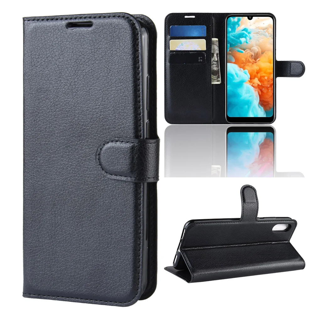 Чехол baisxst для Huawei Y6 Pro 2019 роскошный кожаный чехол телефона защитный флип кейс