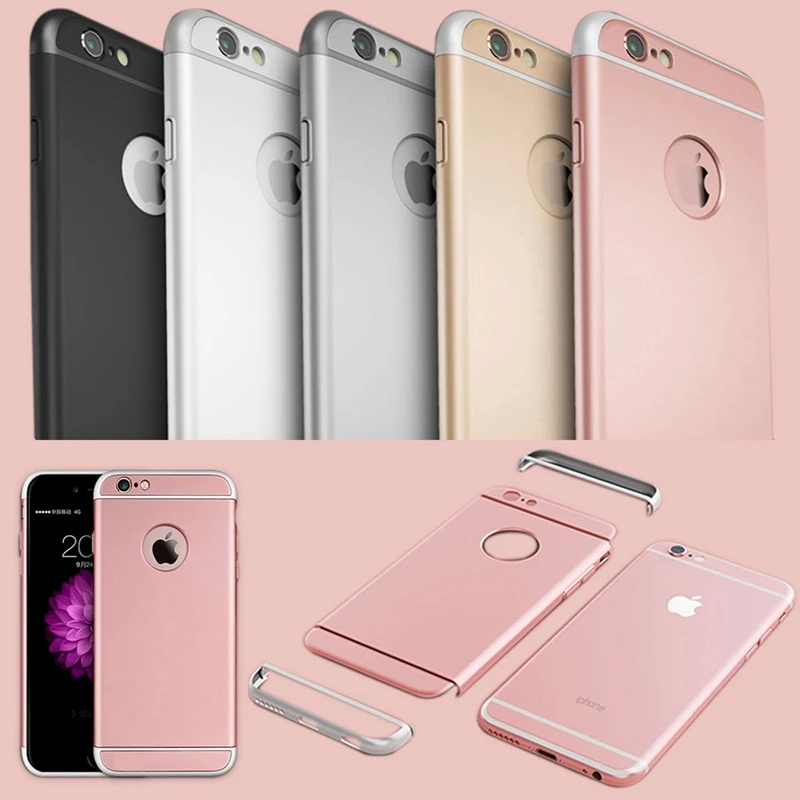 Роскошный Жесткий пластиковый Чехол 3 в 1 для Iphone 6 S 4 7/6 6S Plus чехол из розового