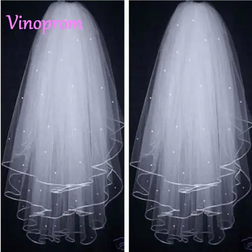 New White or Ivory Wedding Bridal Veil elbow Length Three Layer Satin Edge with Comb Bride Veils 2017
New White or Ivory Wedding Bridal Veil elbow Length Three Layer Satin Edge with Comb Bride Veils 2017